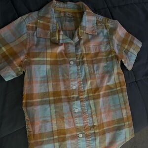 Cat & Jack Multicolor Plaid Button Down Shirt